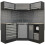 Loops All-in-One 1.6m Garage Corner Storage System - Modular - Stainless Steel Worktop 4