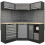 Loops All-in-One 1.6m Garage Corner Storage System - Modular - Pressed Wood Worktop 1