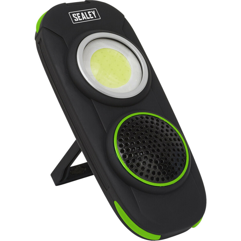 Loops Rechargeable Torch With Built In Wireless Speaker - 10W Cob Led - Usb Cable