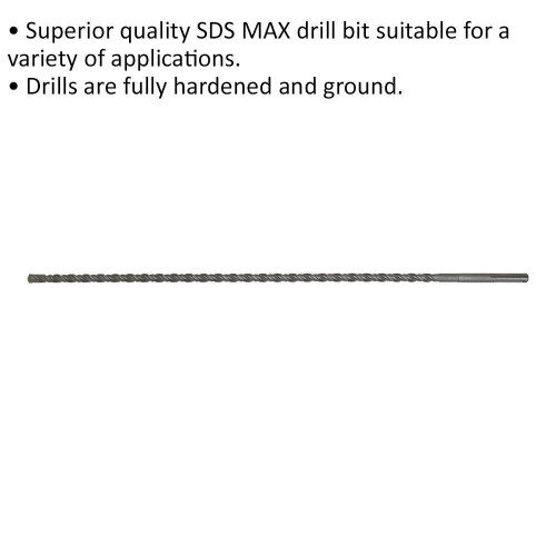 Loops 18 x 940mm SDS Max Drill Bit - Fully Hardened & Ground - Masonry Drilling