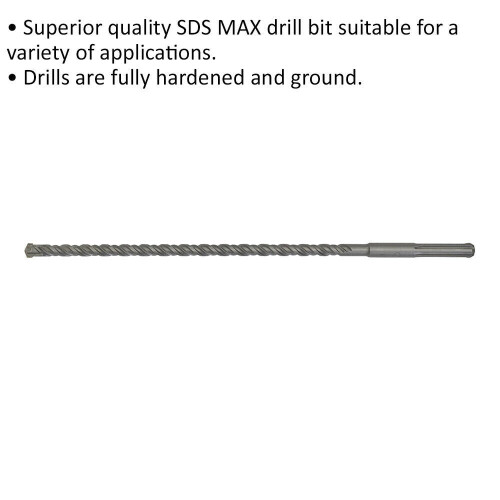 Loops 18 x 540mm SDS Max Drill Bit - Fully Hardened & Ground - Masonry Drilling 1
