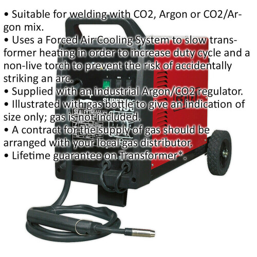 Loops 150A MIG Welder - Forced Air Cooling System - Non-Live Torch - 230V Supply 1