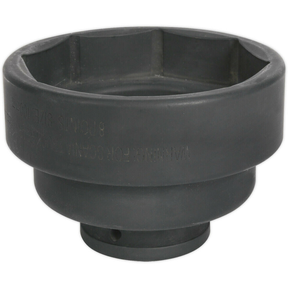 Loops 100Mm Scania Rear Hub Nut Socket - 3/4" Square Drive - 8 Point Impact Bit
