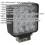 Loops Waterproof Work Light & Mounting Bracket -48W SMD LED - 108mm Square Flash Torch 2