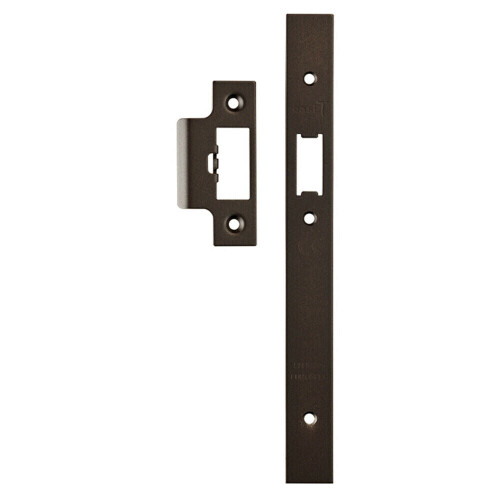 Loops Forend Strike & Fixing Pack Suitable for DIN Security Latch Matt Bronze 1