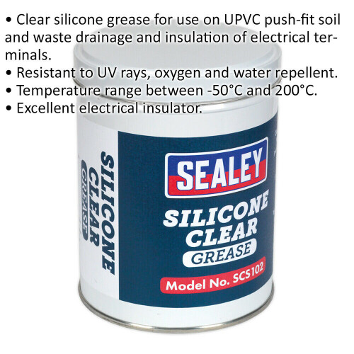 Loops 500g Clear Silicone Grease Tin - Electrical Insulator - Water Repellent 1