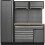Loops Garage Storage System Unit - 1960 x 460 x 2000mm - 36mm Pressed Wood Worktop 4