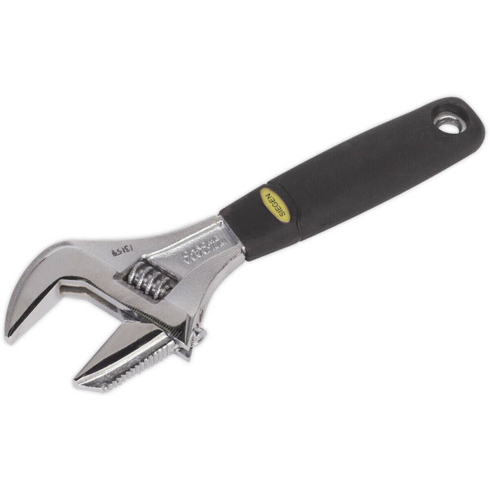 Loops 200Mm Adjustable Wrench - 40Mm Extra-Wide Jaw Capacity - Metric Calibration