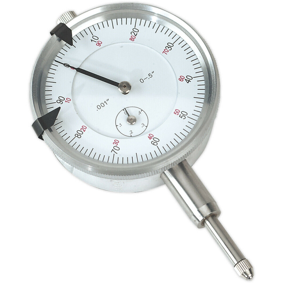 Imperial Dial Gauge Indicator - 1/2" Travel - Mounting Lug - Rotating Bezel