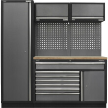 Garage Storage System Unit - 1960 x 460 x 2000mm - 36mm Pressed Wood Worktop