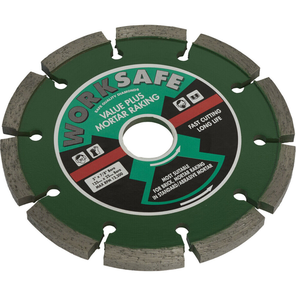 125mm Diamond Cutting Disc Blade - 22mm Bore - Long Lasting Brick Concrete Stone