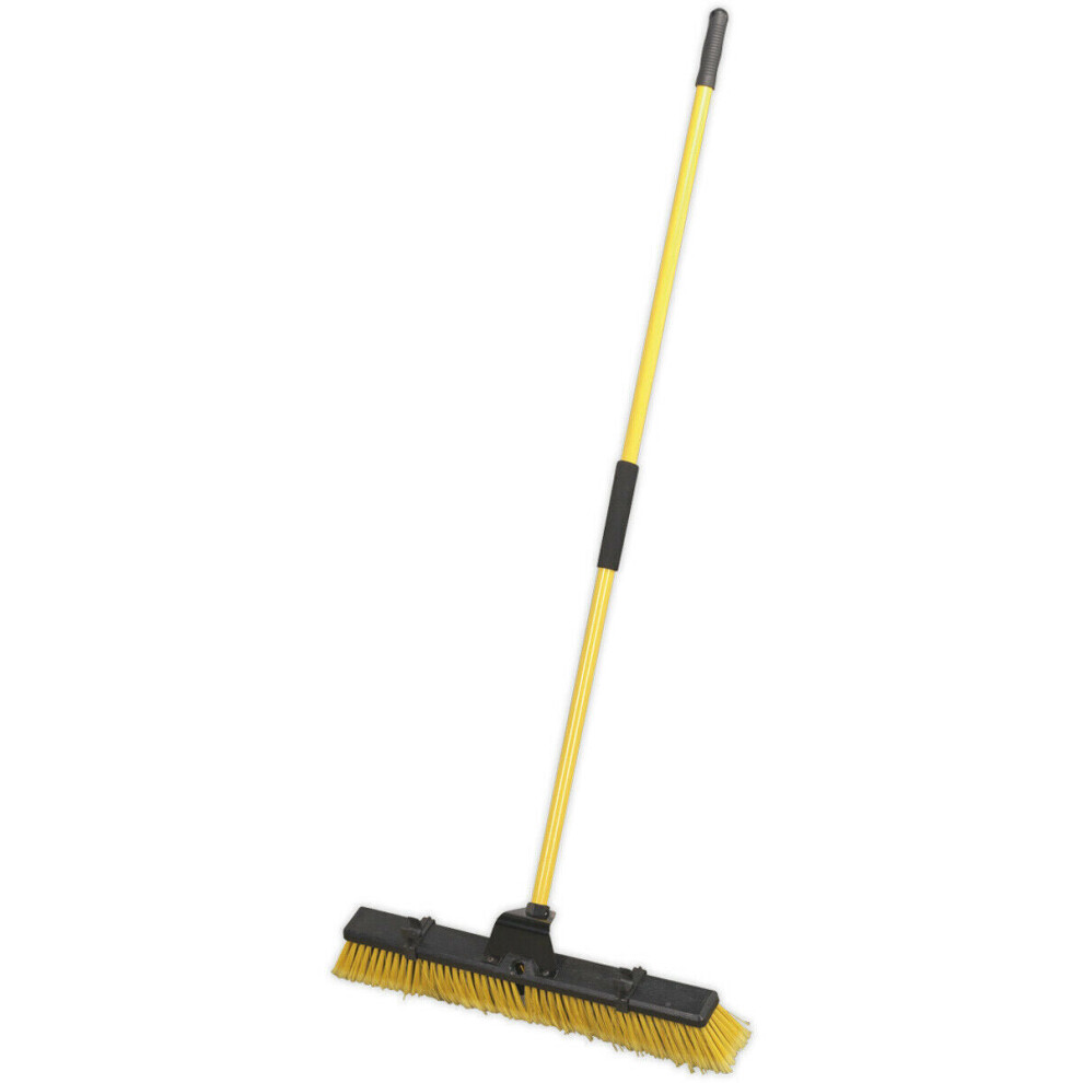 600mm Bulldozer Yard Sweeping Broom - Dual Purpose - Steel Handle with Grip