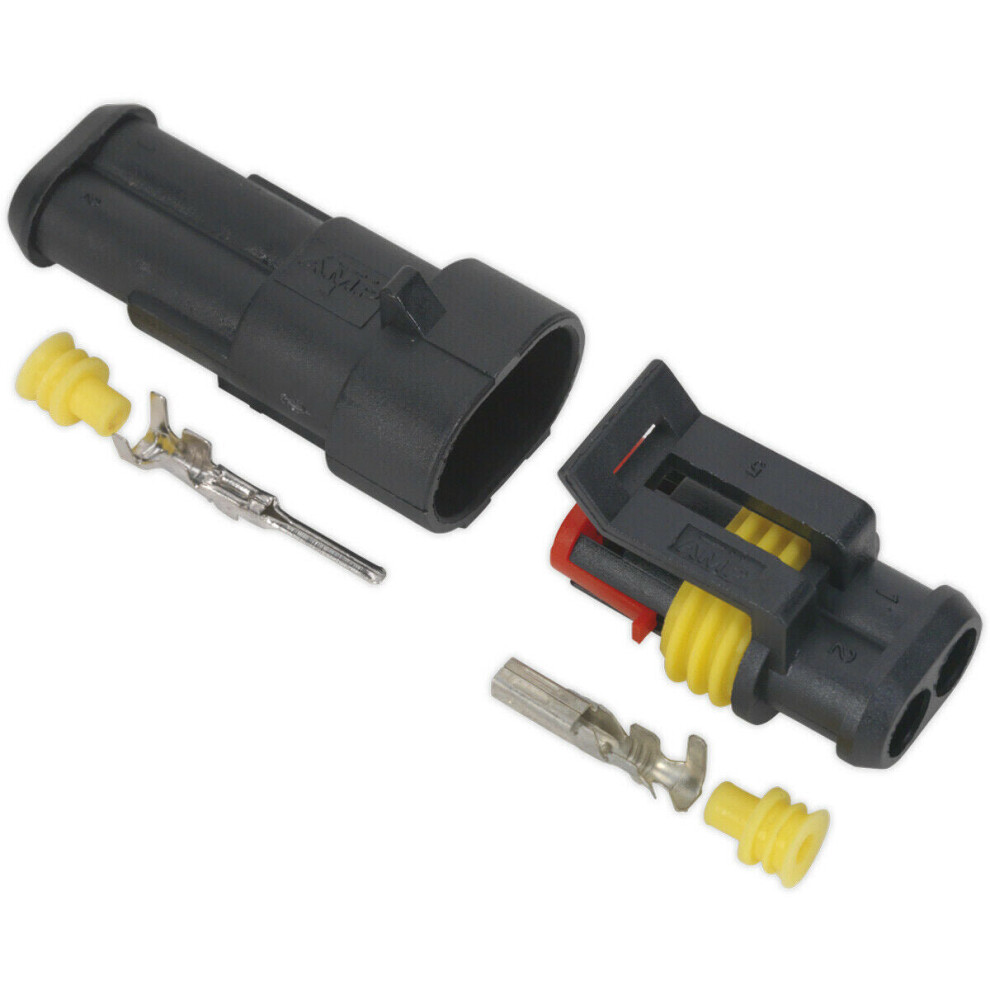 Superseal 2-Way Male & Female Connector - Housing Terminals & Seals - Waterproof