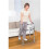 Loops Dual Rise Lightweight Aluminium Folding Walking Frame - Height Adjustable Legs 3