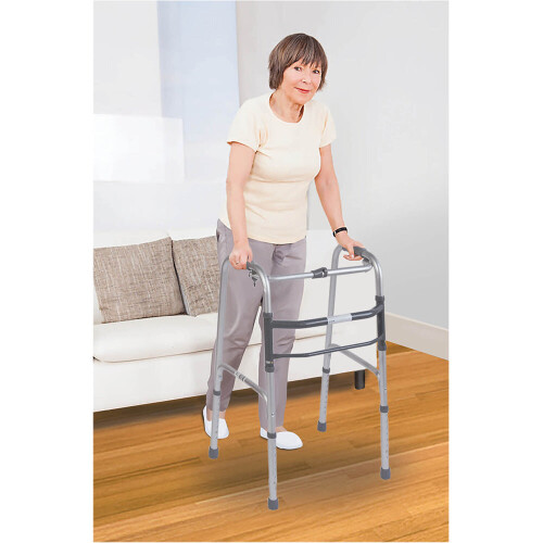 Loops Folding Walking Frame - Lightweight Aluminium - 810 to 1000mm Adjustable Height 2