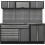 Loops Garage Storage System Unit - 2040 x 460 x 2000mm - 38mm Stainless Steel Worktop 4