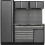 Loops Garage Storage System - 1960 x 460 x 2000mm - 38mm Stainless Steel Work Surface 1