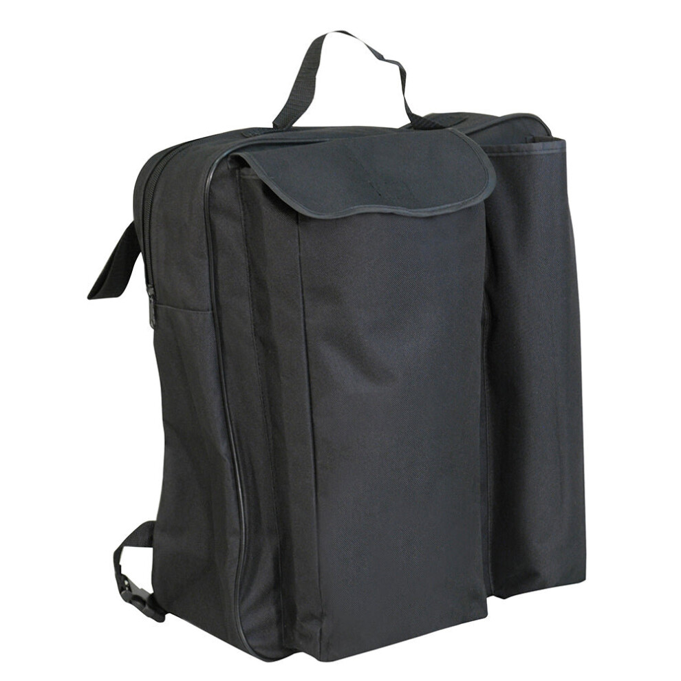 Loops Wheelchair Crutch Bag - Carries Two Crutches - Storage Compartment Black