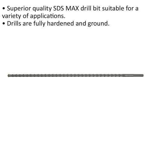 Loops 20 x 920mm SDS Max Drill Bit - Fully Hardened & Ground - Masonry Drilling 1