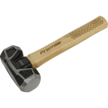 3lb Club Hammer with Hickory Wooden Shaft - Drop Forged Carbon Steel Head
