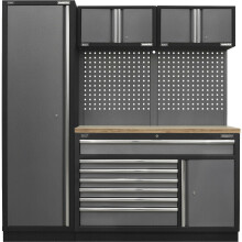 Garage Storage System - 1960 x 460 x 2000mm - 36mm Pressed Wood Work Surface