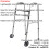Loops Folding Walking Frame with Wheels - Lightweight Aluminium - Adjustable Height 2