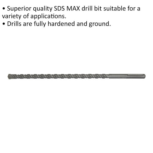 Loops 20 x 520mm SDS Max Drill Bit - Fully Hardened & Ground - Masonry Drilling 1