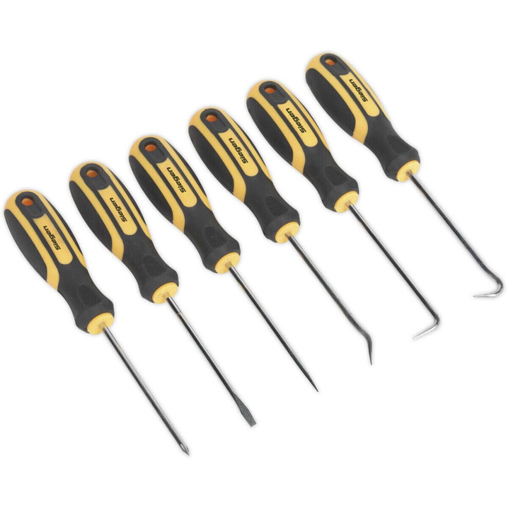 6 PACK Precision Microtip Screwdriver & Pick Hook Set - Mini Slotted Phillips