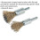Loops 2 PACK Decarbonising Brush Set - Brassed Steel Wire Brushes - Flat and Pointed 2