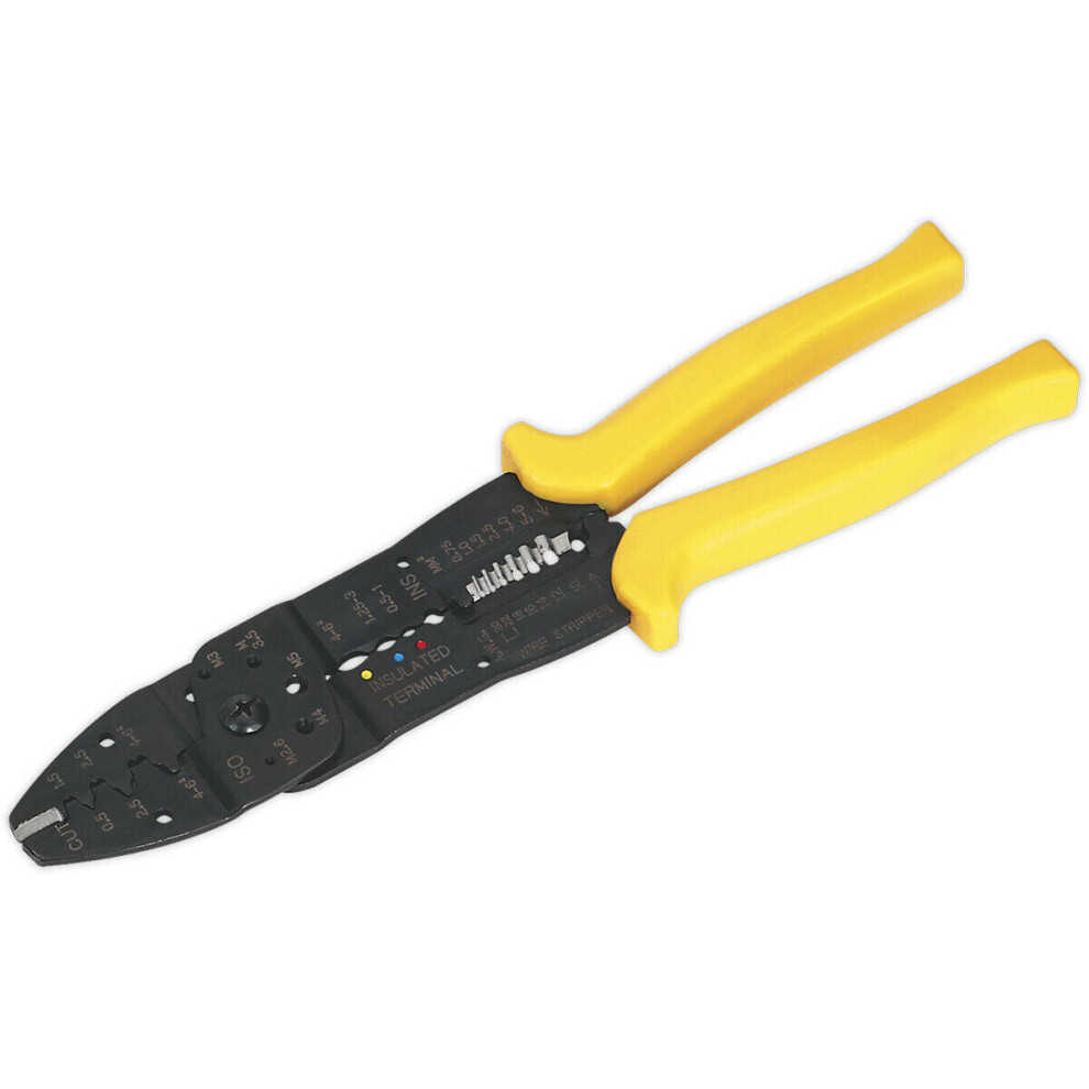 Loops 250Mm Stripping & Crimping Tool - Insulated Handgrips - 3Mm Steel Construction