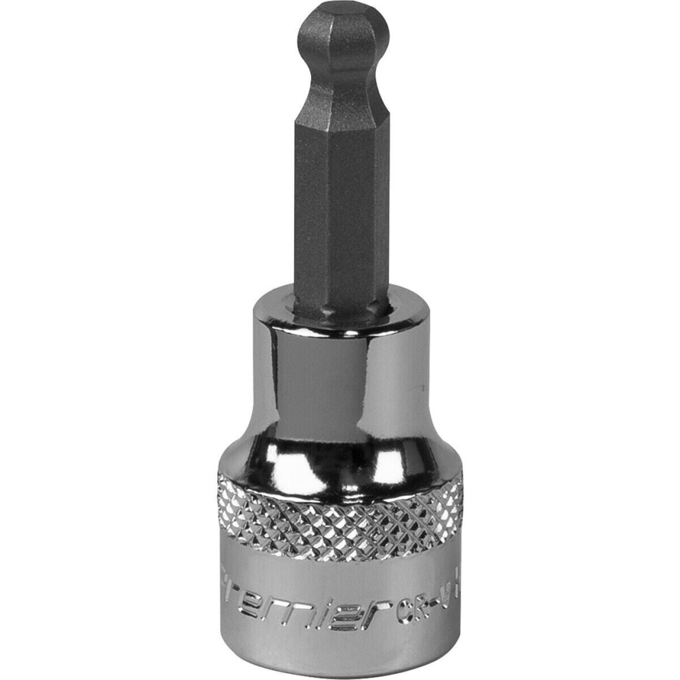 6mm Ball-End Hex Socket Bit - 3/8" Square Drive - Chrome Vanadium Wrench Socket