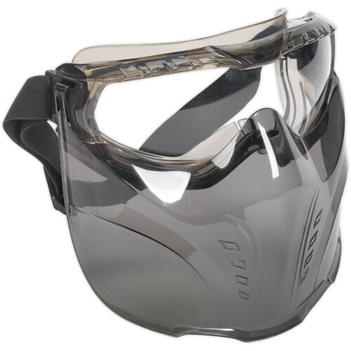 Loops Safety Goggles with Detachable Face Shield - Clear Lens - Adjustable Headband