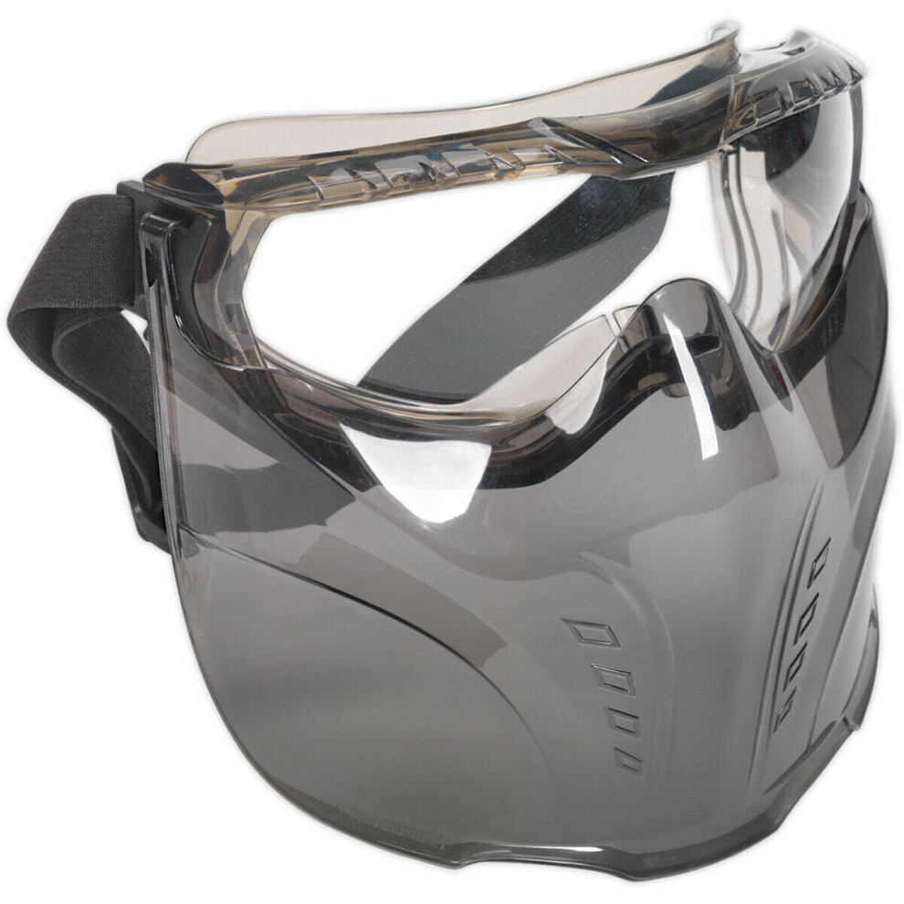 Safety Goggles With Detachable Face Shield - Clear Lens - Adjustable Headband 5056581928535