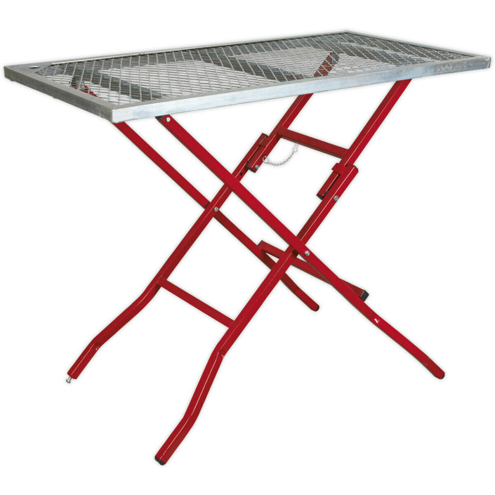Heavy Duty Mesh Welding Table - 30mm MIG Torch Mounting Point - Galvanized