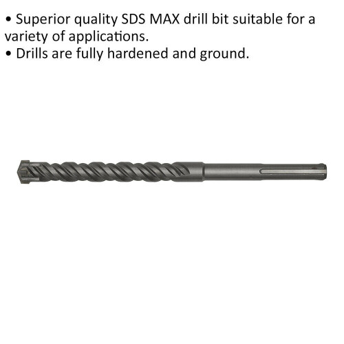 Loops 22 x 320mm SDS Max Drill Bit - Fully Hardened & Ground - Masonry Drilling 1