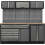 Loops Garage Storage System Unit - 2040 x 460 x 2000mm - 36mm Pressed Wood Worktop 1
