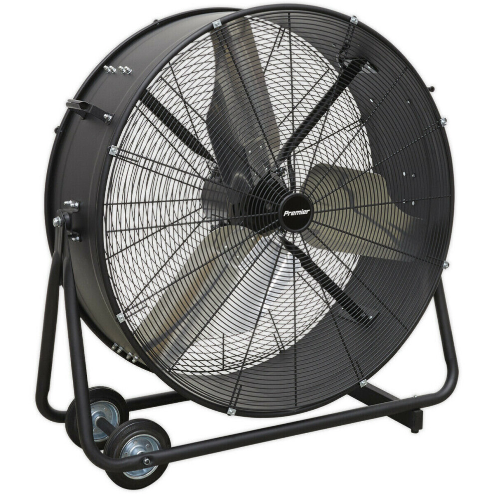 36" PREMIUM High Velocity Drum Fan - 2 Speed Settings - Wheeled Tilting Stand