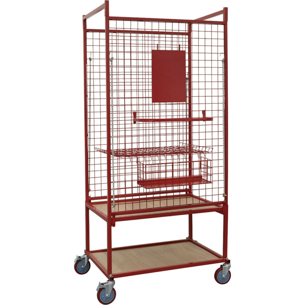 Loops Professional Car Parts Trolley - Bumper & Exhaust Rack - 90Kg Weight Limit