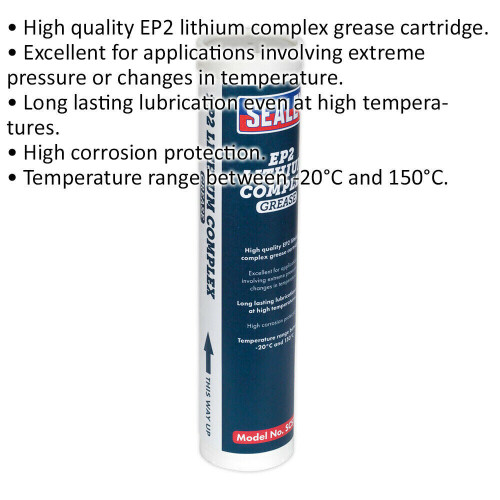 Loops 400g EP2 Lithium Complex Grease Cartridge - Corrosion Protection - Long Lasting 1