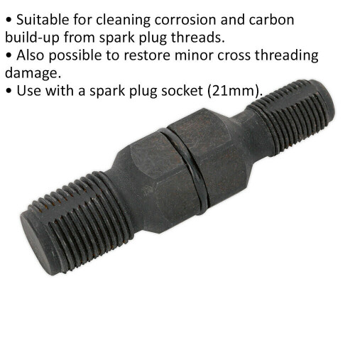 Loops 14 & 18mm Spark Plug Thread Chaser - 21mm Maximum Drive - Corrosion Cleaning 1