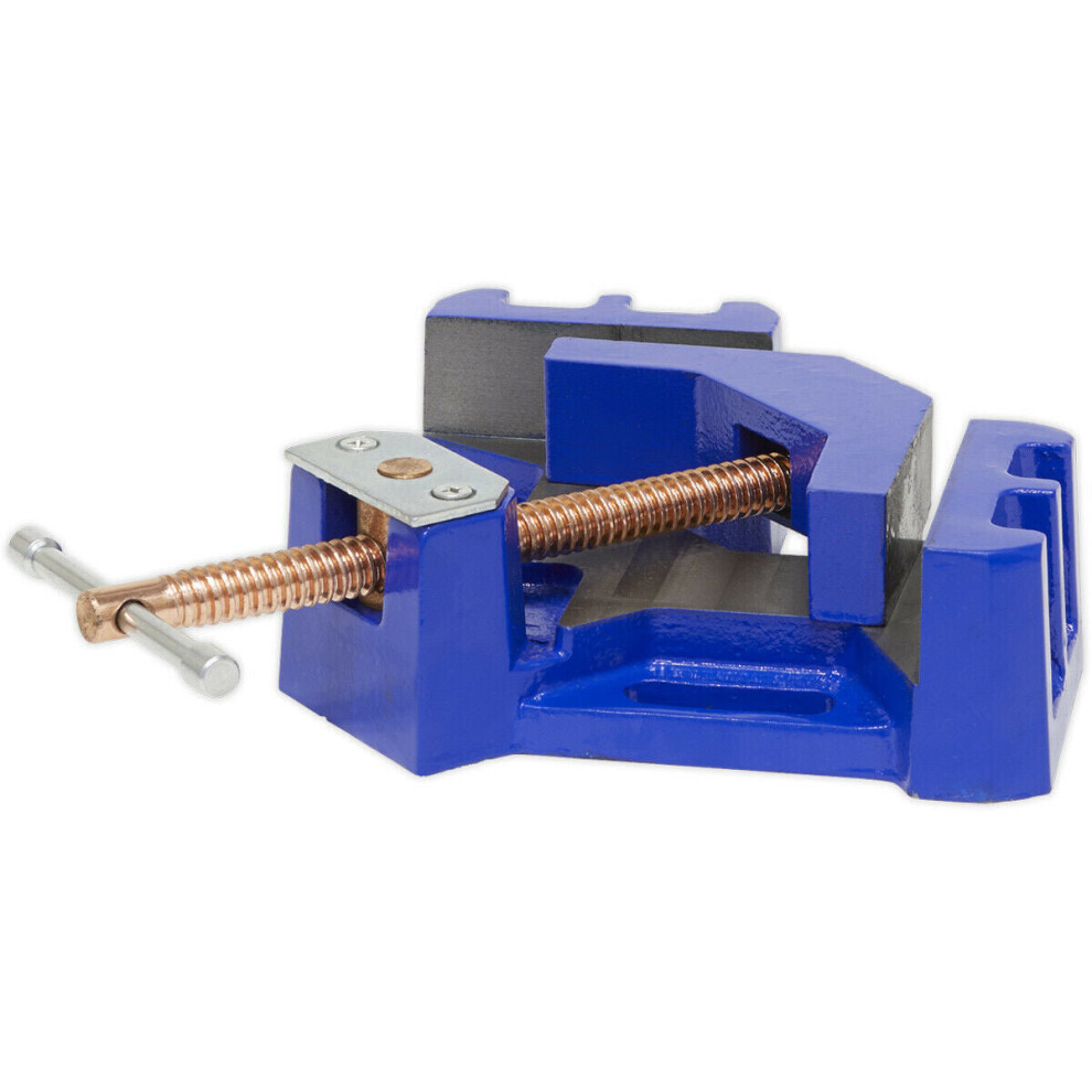 165Mm Welding Vice - Self-Centring Swivel Jaw - 90 Degree Angle Welding Aid 5056581930033