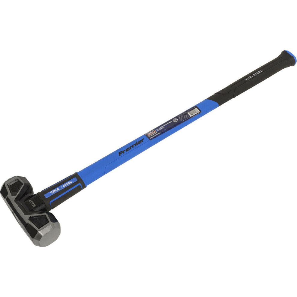 10lb Sledge Hammer - Fibreglass Handle - Rubber Grip - Drop Forged Carbon Steel-image-OPC-P8WM6BG-NEW