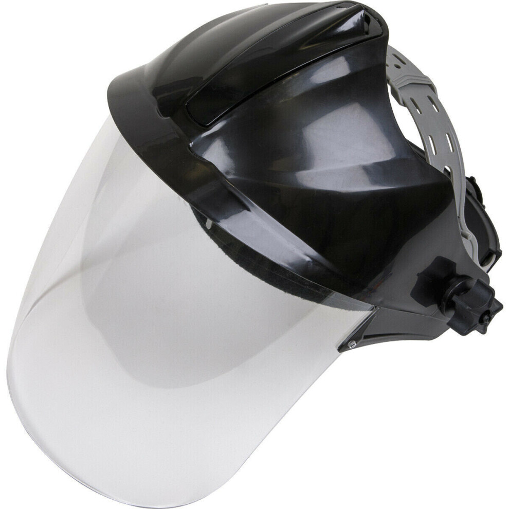 Premium Brow Guard With Face Shield - Polycarbonate Visor - Adjustable Headband 5056581928542