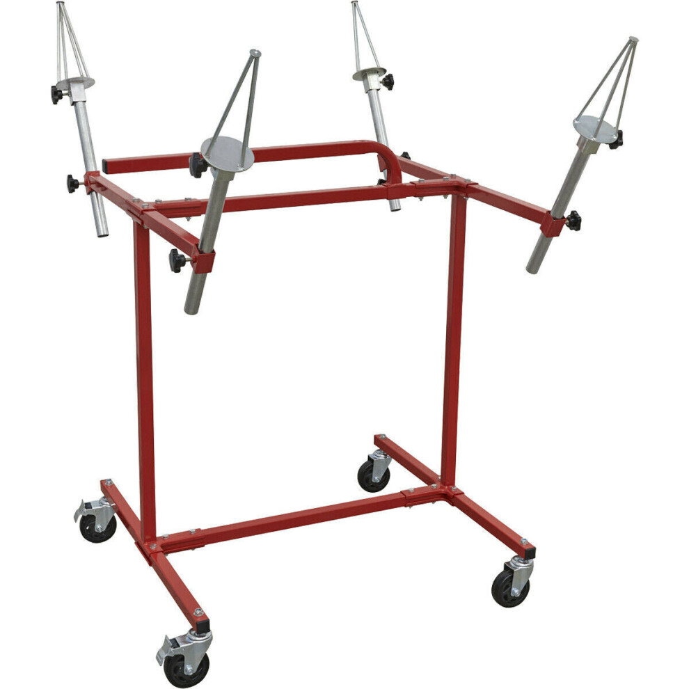 Heavy Duty Alloy Wheel Repair Stand - 4 Wheel Capacity - Fully Adjustable