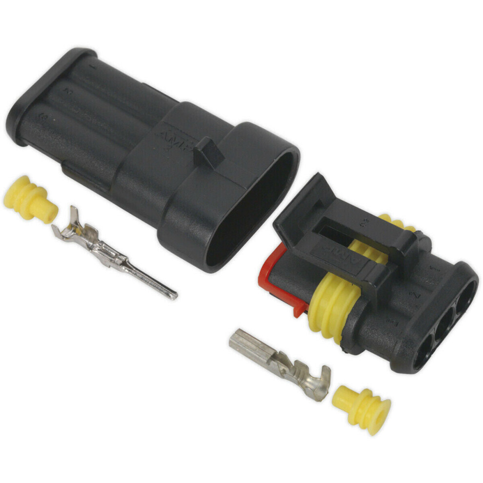 Superseal 3-Way Male & Female Connector - Housing Terminals & Seals - Waterproof