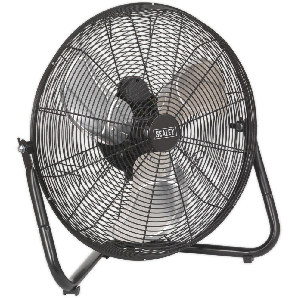 18" Industrial High Velocity Floor Fan - 3 Speed Settings - Tilting Stand - 230V