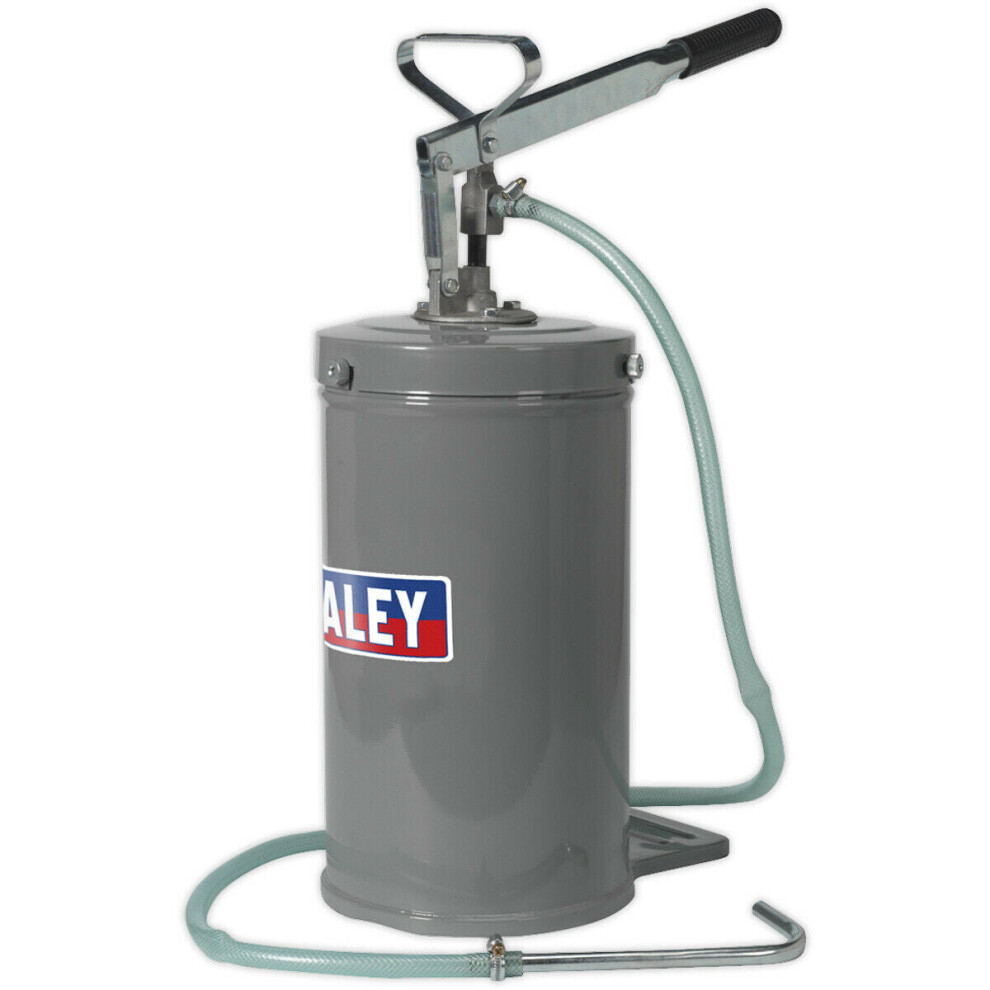 14 Litre Oil Dispensing Unit - 1.8m Delivery Hose - Angled Spout - Lever Pump