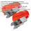 Loops PAIR 25mm x 4.5m 500KG Self Securing Ratchet Tie Down Strap Set - Polyester Web 2