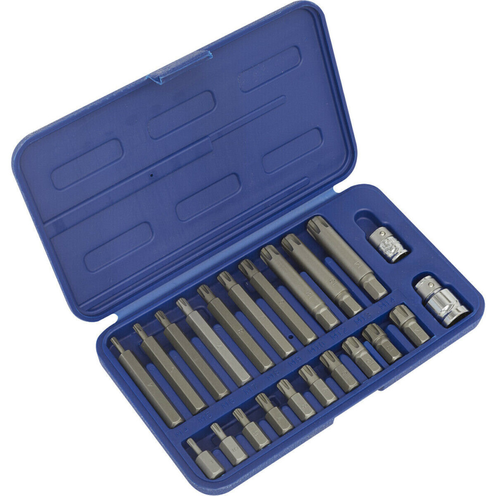 22Pc Ribe Socket & Bit Holder Set - 3/8" 1/2" Square Drive Quick Swap Short Long 5056581930682