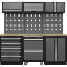 Garage Storage System - 2040 x 460 x 2000mm - 36mm Pressed Wood Work Surface